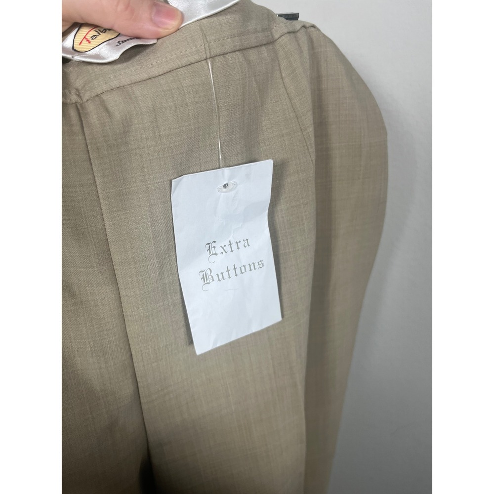 VTG NWOT Talbots Petites Tan Wool Blend Straight Leg Dress Pants Khaki 14P - Picture 7 of 7